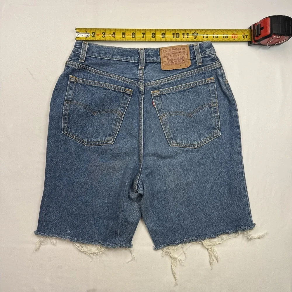 Vintage VTG Levi's 501 90s Shorts Fits 27x9 Made in USA Denim Cut Off‎ Jorts